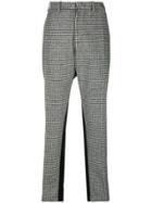 No21 Checked Side Stripe Trousers - Black