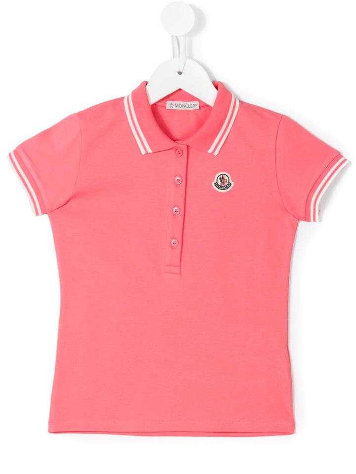 Moncler Kids - Classic Polo Shirt - Kids - Cotton/spandex/elastane - 8 Yrs, Pink/purple