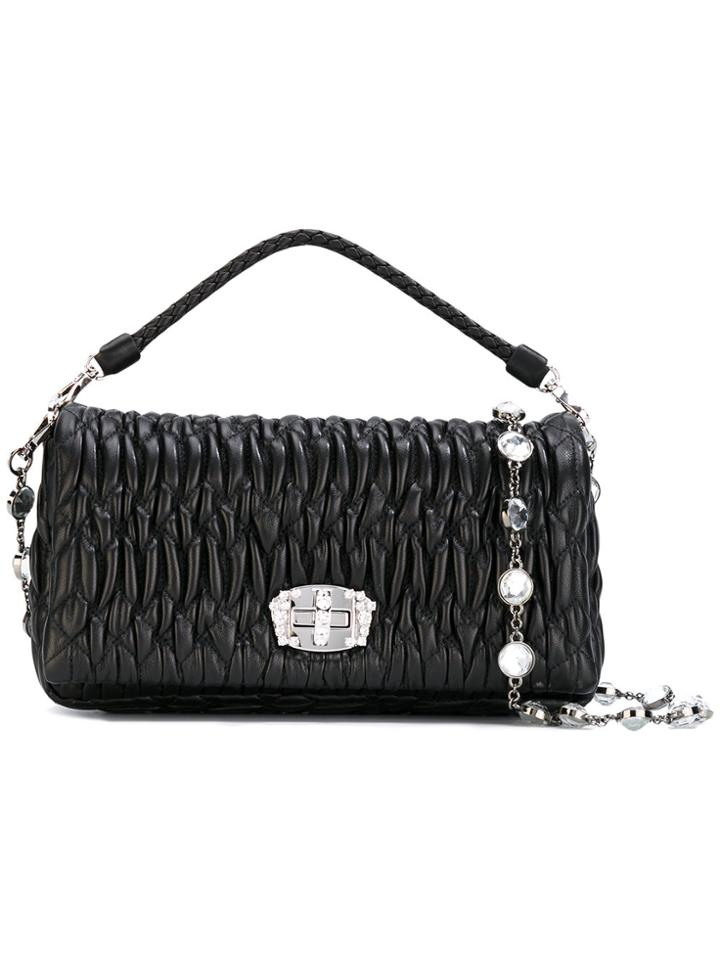 Miu Miu Quilted Clutch Bag - Black