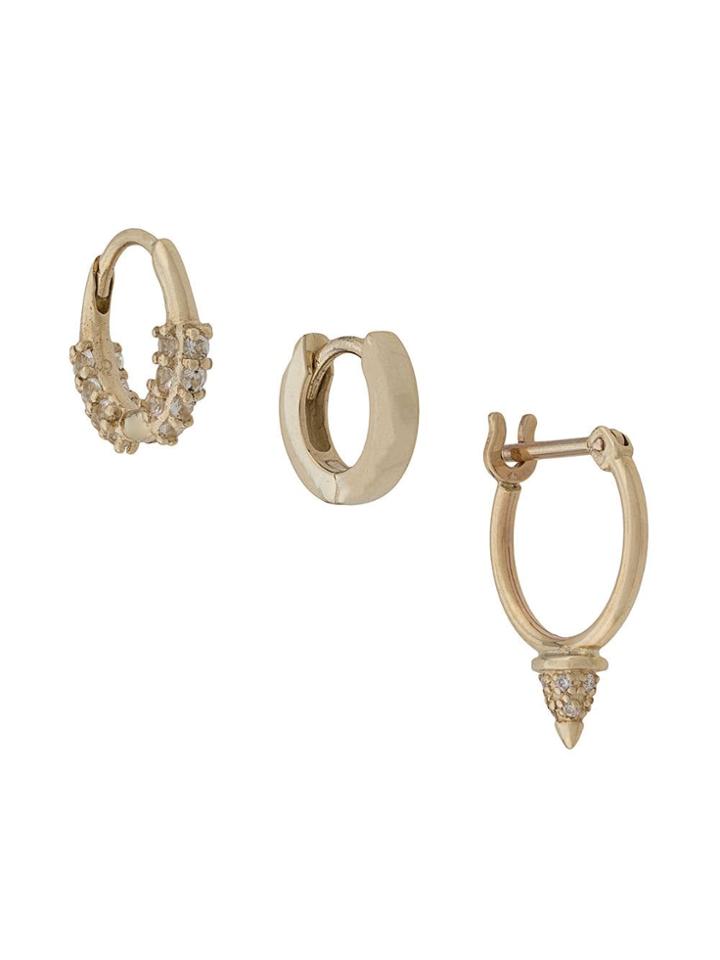 Otiumberg 9kt Gold And Topaz Huggie Set