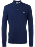 Lacoste Longsleeved Polo Shirt, Men's, Size: 4, Blue, Cotton