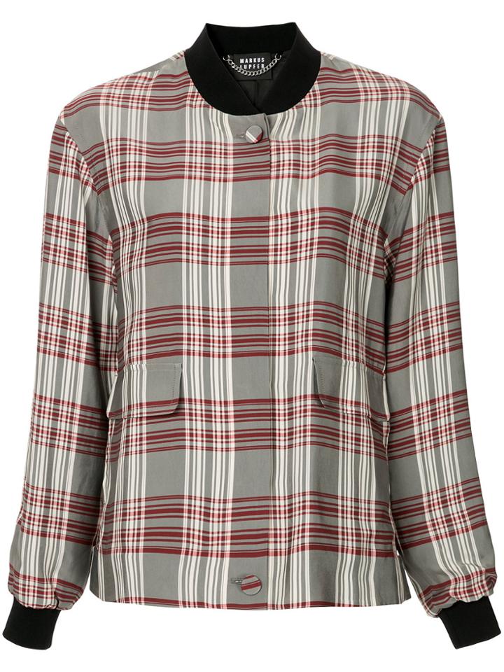 Markus Lupfer Plaid Bomber Jacket - Multicolour
