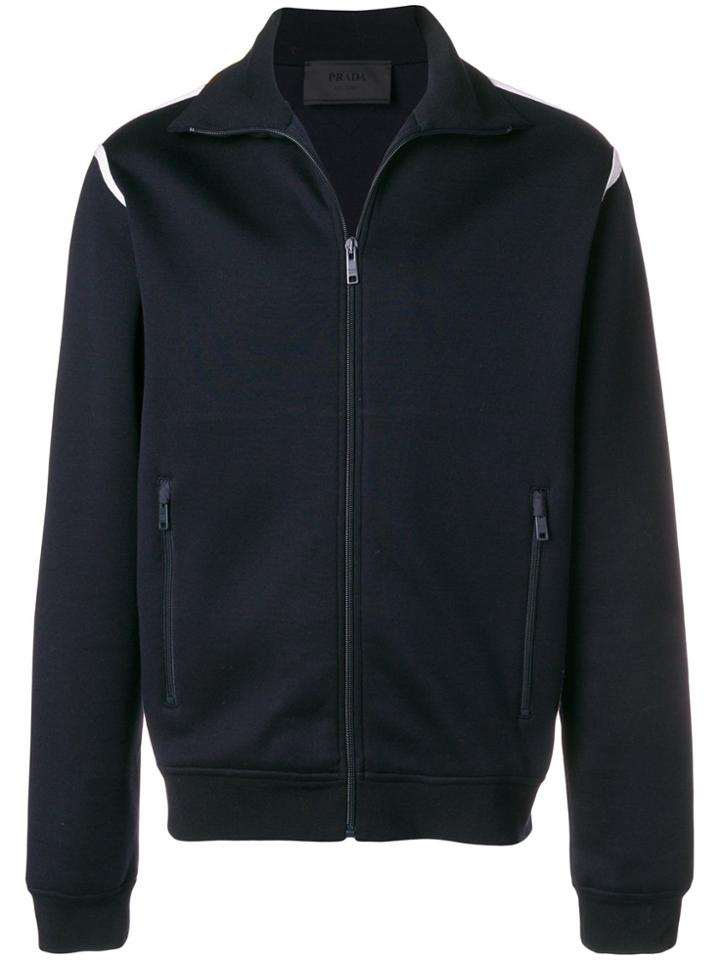 Prada Zipped Bomber Jacket - Blue