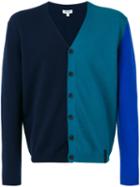 Kenzo V-neck Cardigan, Men's, Size: Small, Blue, Wool/cashmere/cotton