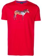 Ps Paul Smith Graffiti Zebra Print T-shirt - Red