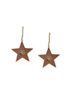 Andrea Fohrman 18kt Yellow Gold Star Drop Earrings