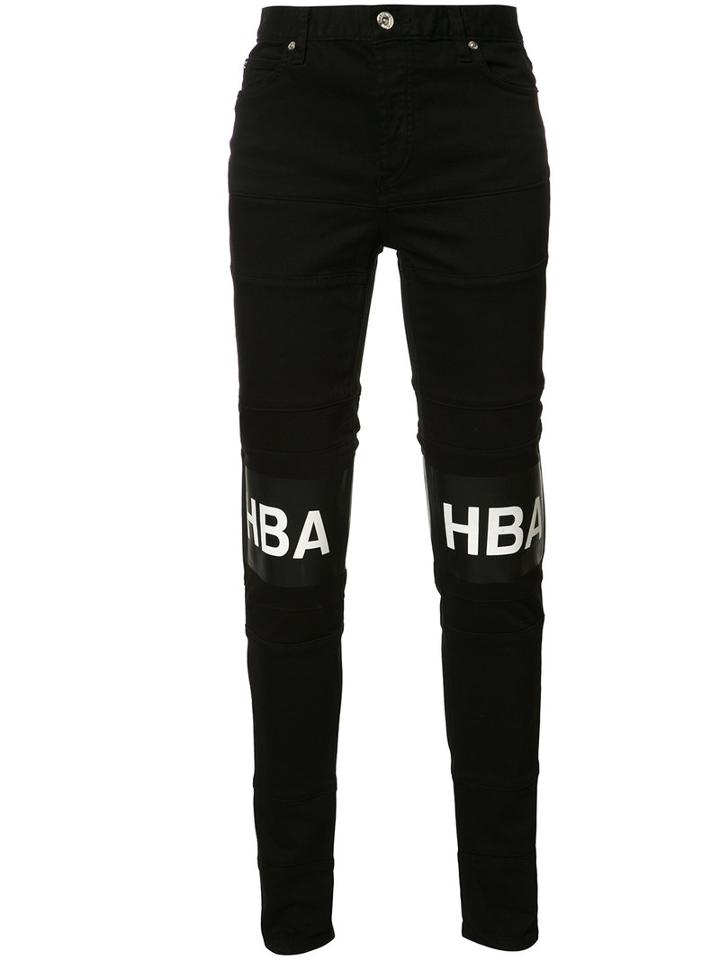 Hood By Air Printed Text Trousers, Men's, Size: 30, Black, Cotton