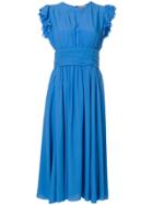 No21 Frill Mid-length Dress - Blue