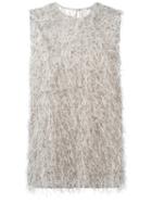 Brunello Cucinelli Furry Effect Top, Women's, Size: Large, Nude/neutrals, Viscose/polyester/polyamide/silk