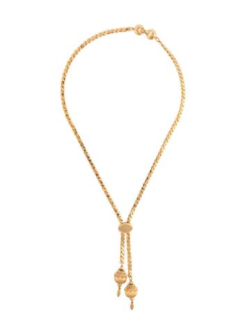 Monet Vintage Monet Slide Lariat - Yellow & Orange