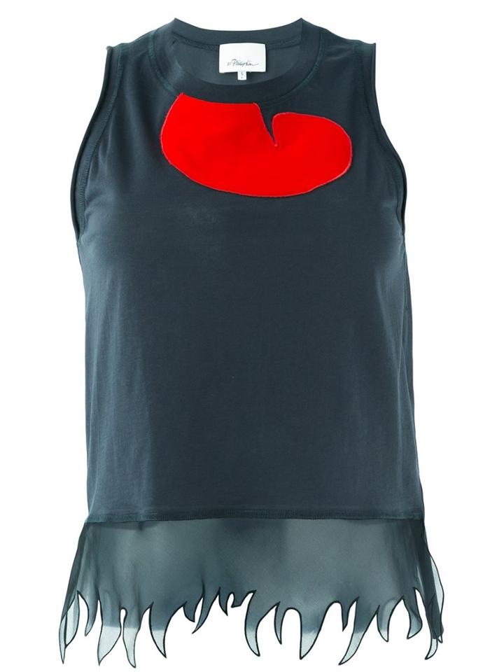 3.1 Phillip Lim Sheer Trim Tank Top