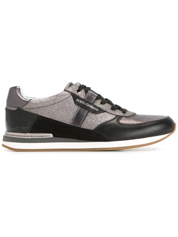 Dolce & Gabbana Panelled Sneakers - Black