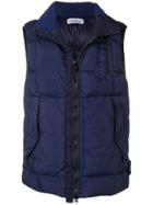 Stone Island Fitted Padded Gilet - Blue