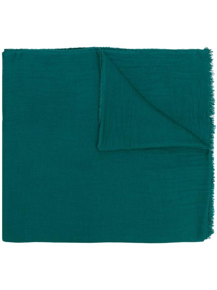 Faliero Sarti Frayed Hem Scarf - Green
