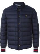 Moncler Gamme Bleu Padded Buttoned Jacket, Men's, Size: 4, Blue, Polyamide