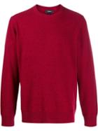 Theory Crew Neck Jumper - Red