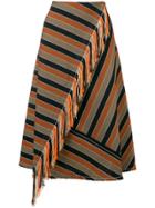 Golden Goose Deluxe Brand A-line Striped Skirt - Blue