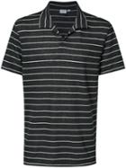 Onia - Shaun Striped Polo Shirt - Men - Linen/flax/polyester - L, Grey, Linen/flax/polyester