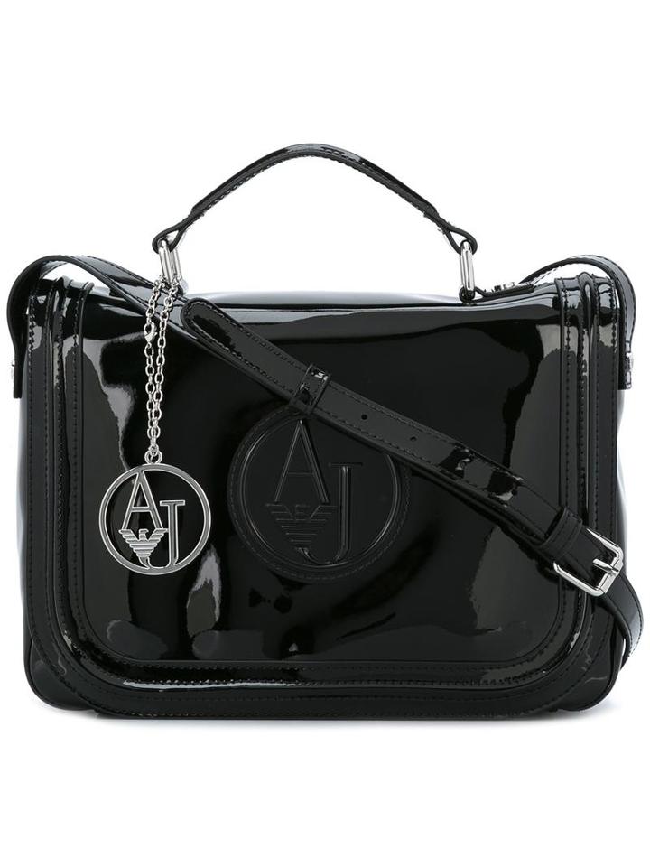 Armani Jeans Logo Shoulder Bag, Women's, Black