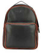 Emporio Armani Contrast Trimmed Backpack - Black