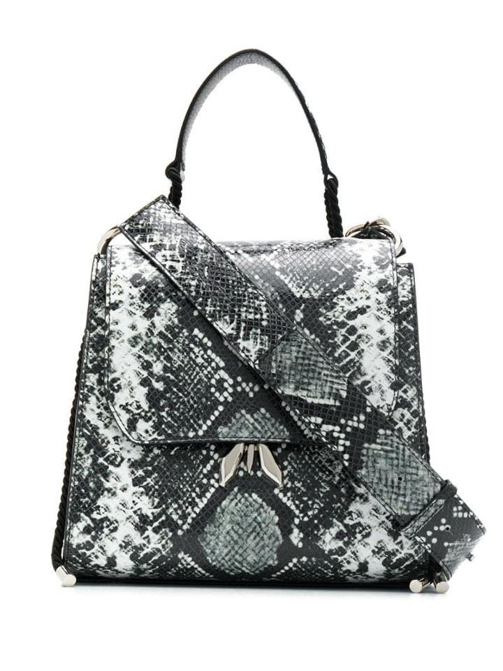 Patrizia Pepe Snake Print Tote - Grey