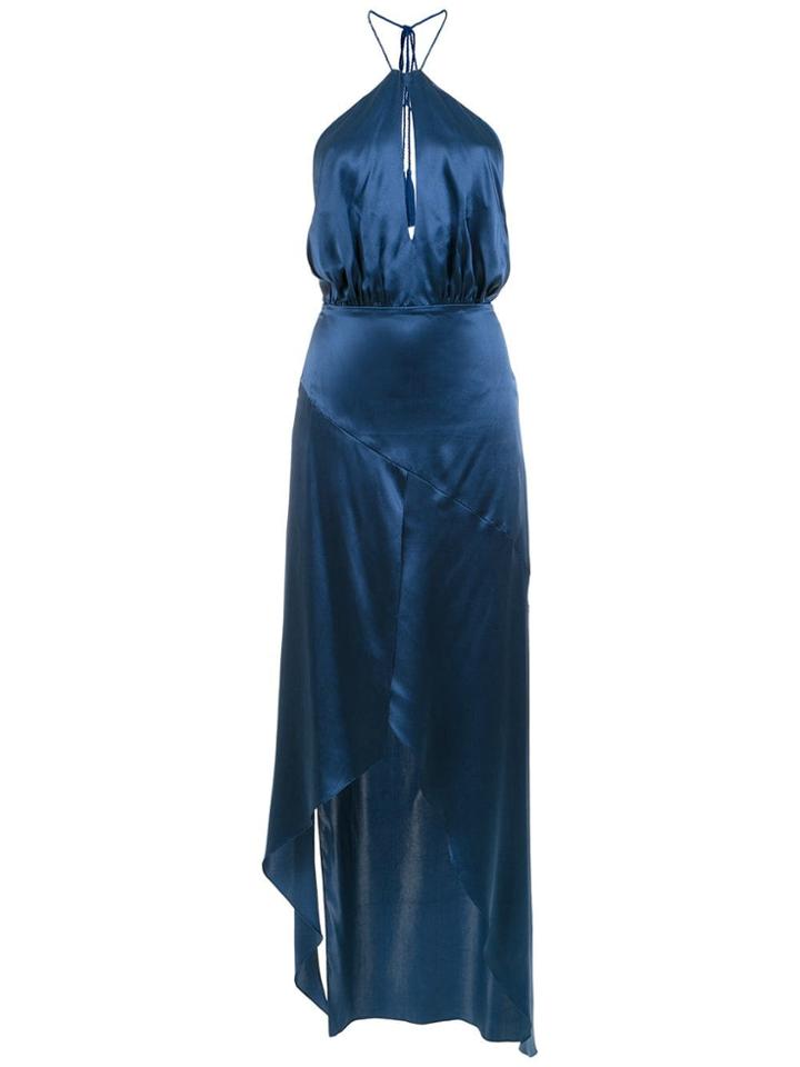 Tufi Duek Halterneck Party Dress - Blue