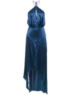 Tufi Duek Halterneck Party Dress - Blue