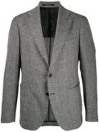 Tagliatore Single-breasted Wool Blazer - Grey