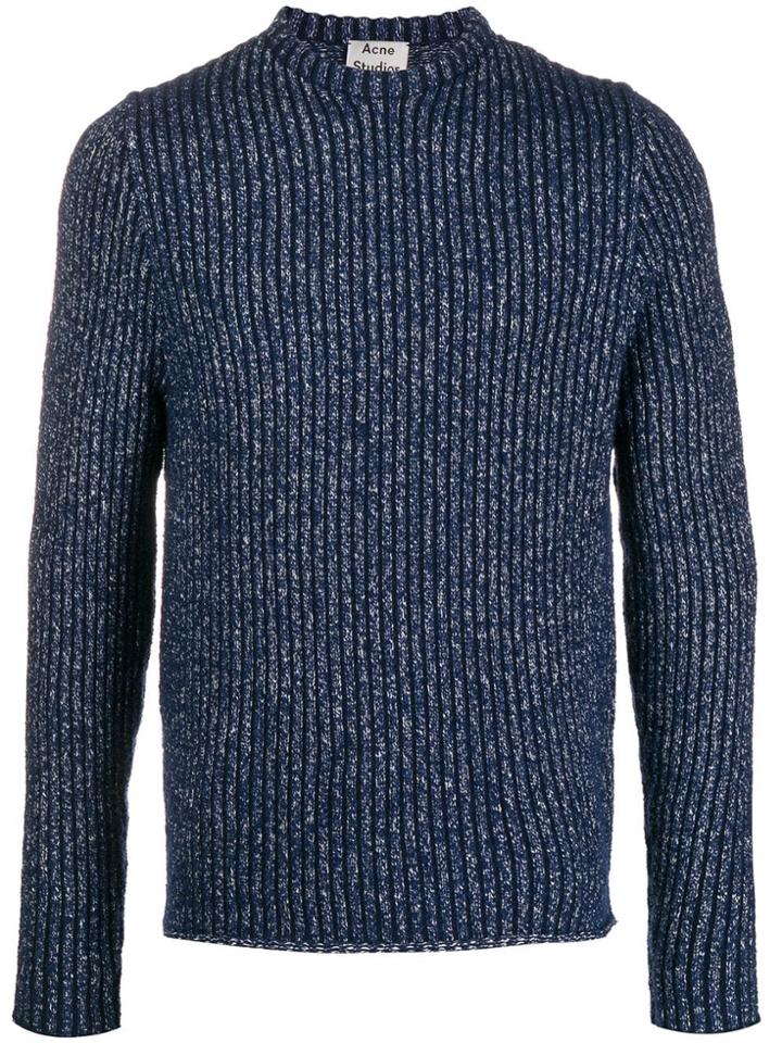Acne Studios Speckled Ribbed Jumper - Blue