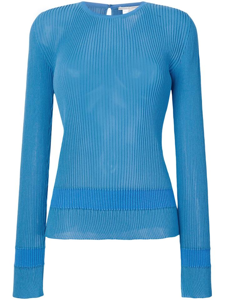 Marco De Vincenzo Ribbed Detail Sweatshirt - Blue