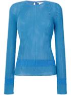 Marco De Vincenzo Ribbed Detail Sweatshirt - Blue