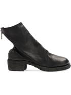 Guidi Zip Detail Ankle Boots - Black