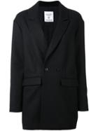Fad Three Short Double Breasted Coat, Women's, Size: Medium, Black, Wool/polyester/cupro/polyurethane