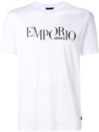 Emporio Armani Logo Printed Short Sleeve T-shirt - White