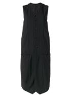 Comme Des Garçons Vintage Pinstripe Sleeveless Coat - Black