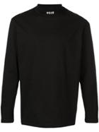 Msgm Logo Neckline T-shirt - Black