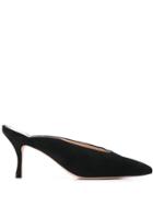 Stuart Weitzman Pointed Tip Mules - Black