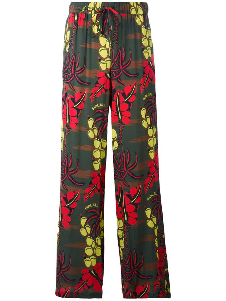 P.a.r.o.s.h. Printed Palazzo Pants - Brown