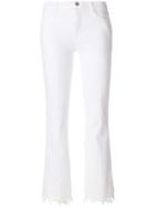 J Brand Cropped Slim Fit Jeans - White