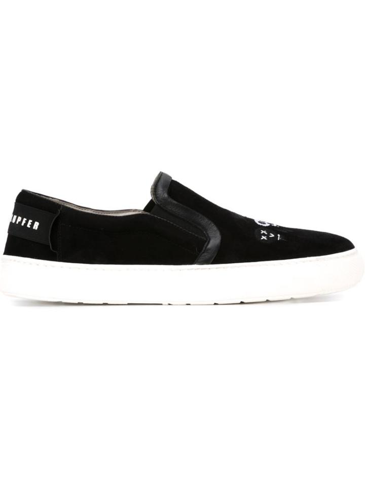 Markus Lupfer Bosch Slip-on Sneakers, Men's, Size: 43, Black, Leather/suede/rubber
