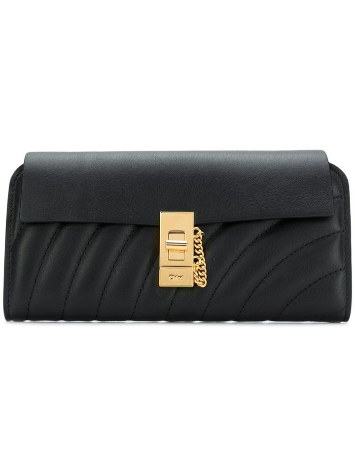 Chloé Long Flap Wallet - Black
