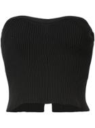 Aula Ribbed Bustier - Black