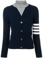 Thom Browne 4-bar Trompe L'oeil Turtleneck - Blue