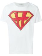 Valentino Superman T-shirt, Men's, Size: Large, White, Cotton