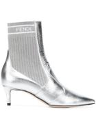 Fendi Fendi 8t6668argy F13bv Furs & Skins->calf Leather - Metallic