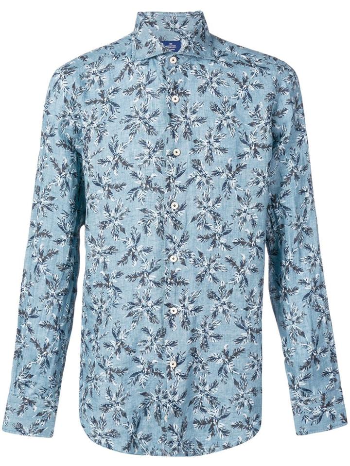 Alessandro Gherardi Leaf Print Shirt - Blue