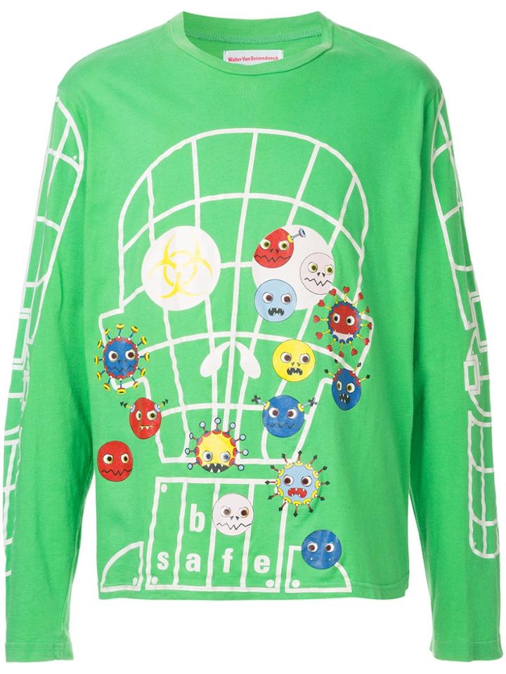 Walter Van Beirendonck Vintage B Safe Print T-shirt - Green