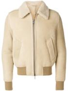 Ami Alexandre Mattiussi Shearling Zipped Jacket - Nude & Neutrals
