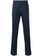 Canali - Tapered Trousers - Men - Cotton - 48, Blue, Cotton