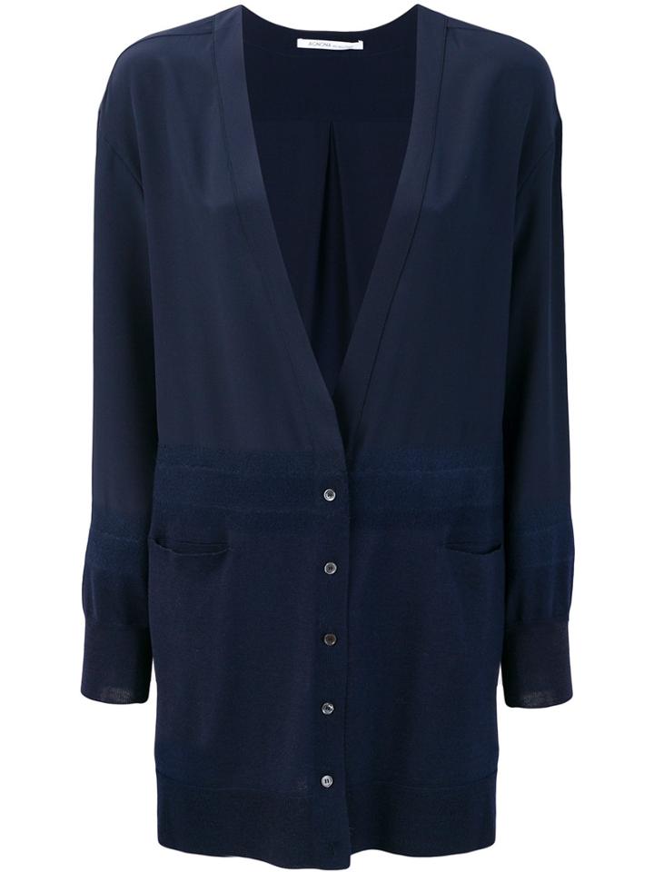 Agnona Longline Cardigan - Blue